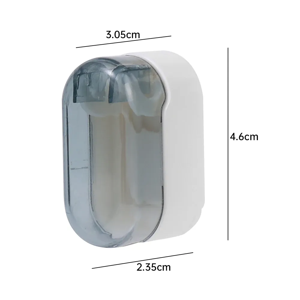 Porte-brosse à dents mural avec couvercle, sans perçage, auto-adhésif, lot de 1 à 5 pièces 7