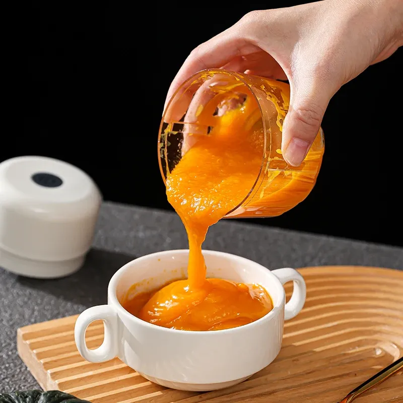 Hachoir électrique portable USB pour la cuisine, mini hachoir à ail, broyeur de viande et de légumes, idéal pour les gadgets de cuisine 4