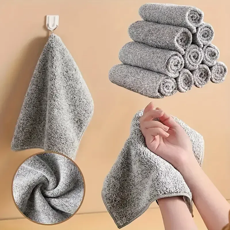 Serviette absorbante en utilisation