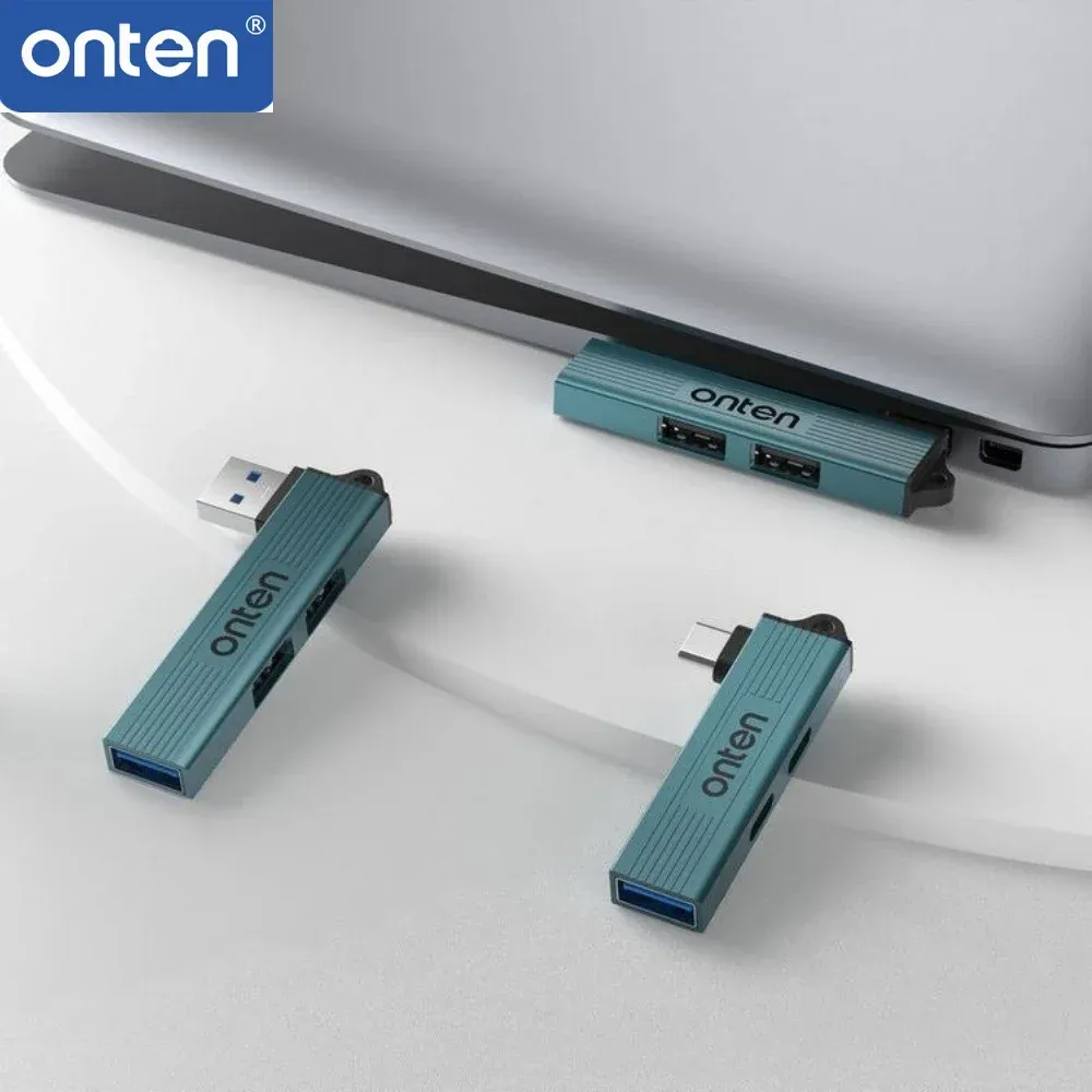 ONTEN Hub USB 3 en 1 USB 3.0/Type-C vers 3 ports USB/Type-C, vitesse 5 Gbps, hub Type-C 3 ports pour PC et ordinateur portable - Image 1