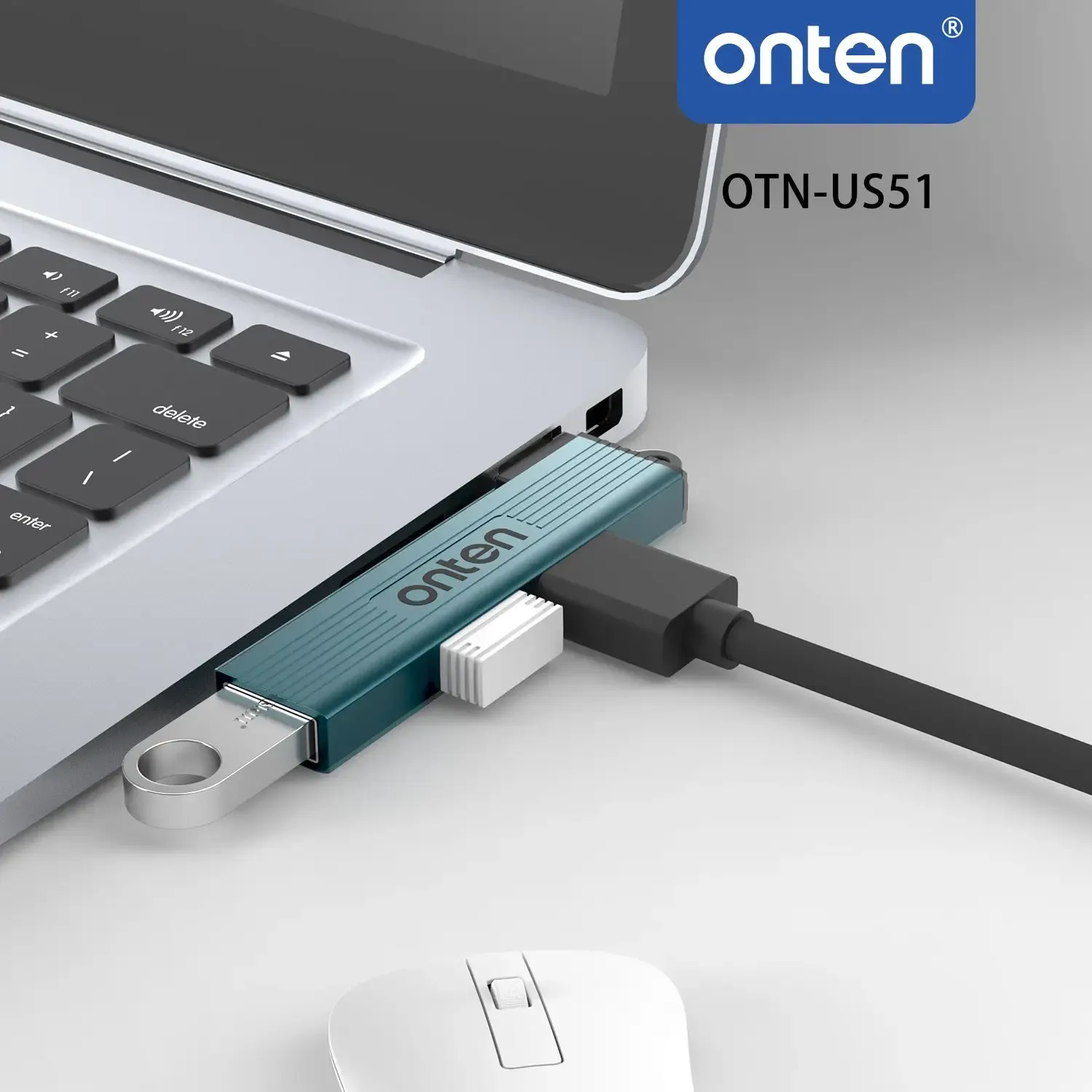 ONTEN Hub USB 3 en 1 USB 3.0/Type-C vers 3 ports USB/Type-C, vitesse 5 Gbps, hub Type-C 3 ports pour PC et ordinateur portable 5