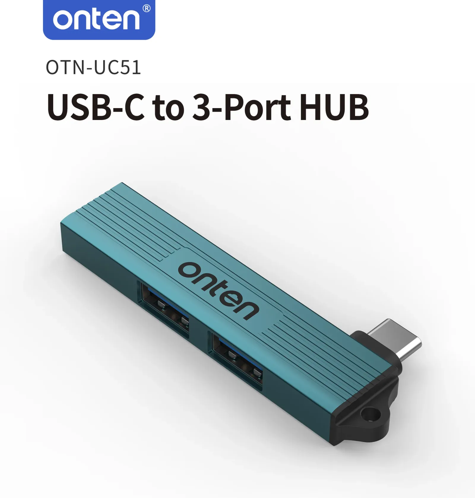 Hub USB ONTEN, vue détaillée