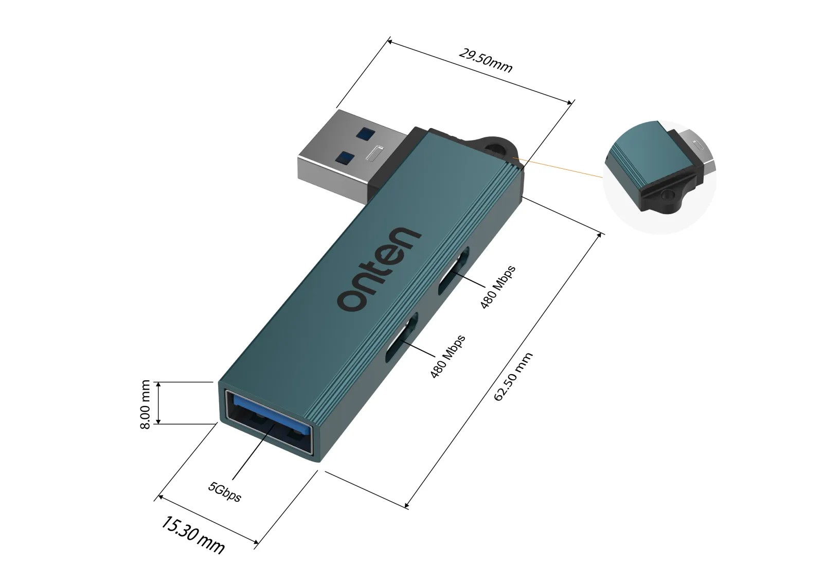 Hub USB ONTEN, usage au quotidien