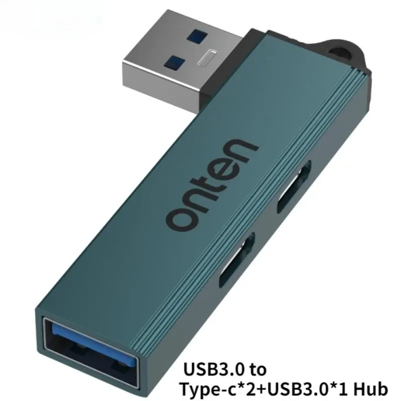 ONTEN Hub USB 3 en 1 USB 3.0/Type-C vers 3 ports USB/Type-C, vitesse 5 Gbps, hub Type-C 3 ports pour PC et ordinateur portable 8
