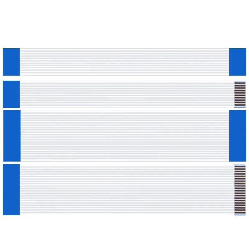Câble plat souple FPC/FFC en nappe, lot de 10, 4, 6, 8, 10, 12, 14, 16, 18, 20, 24, 30, 34, 40, 50 ou 60 broches, pas de 0,5 mm et 1,0 mm, type A 3
