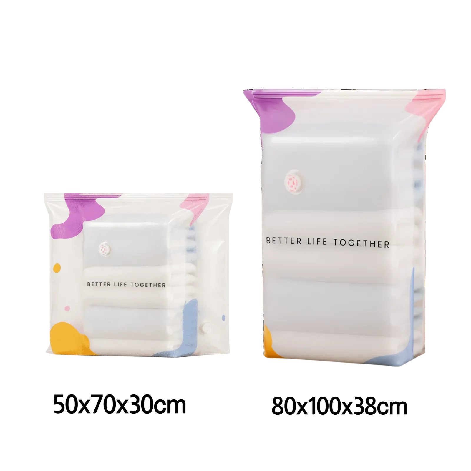 Sacs de compression sous vide sans pompe (lot de 3 ou 5), grande capacité, résistants à l'humidité, pour vêtements et literie 6