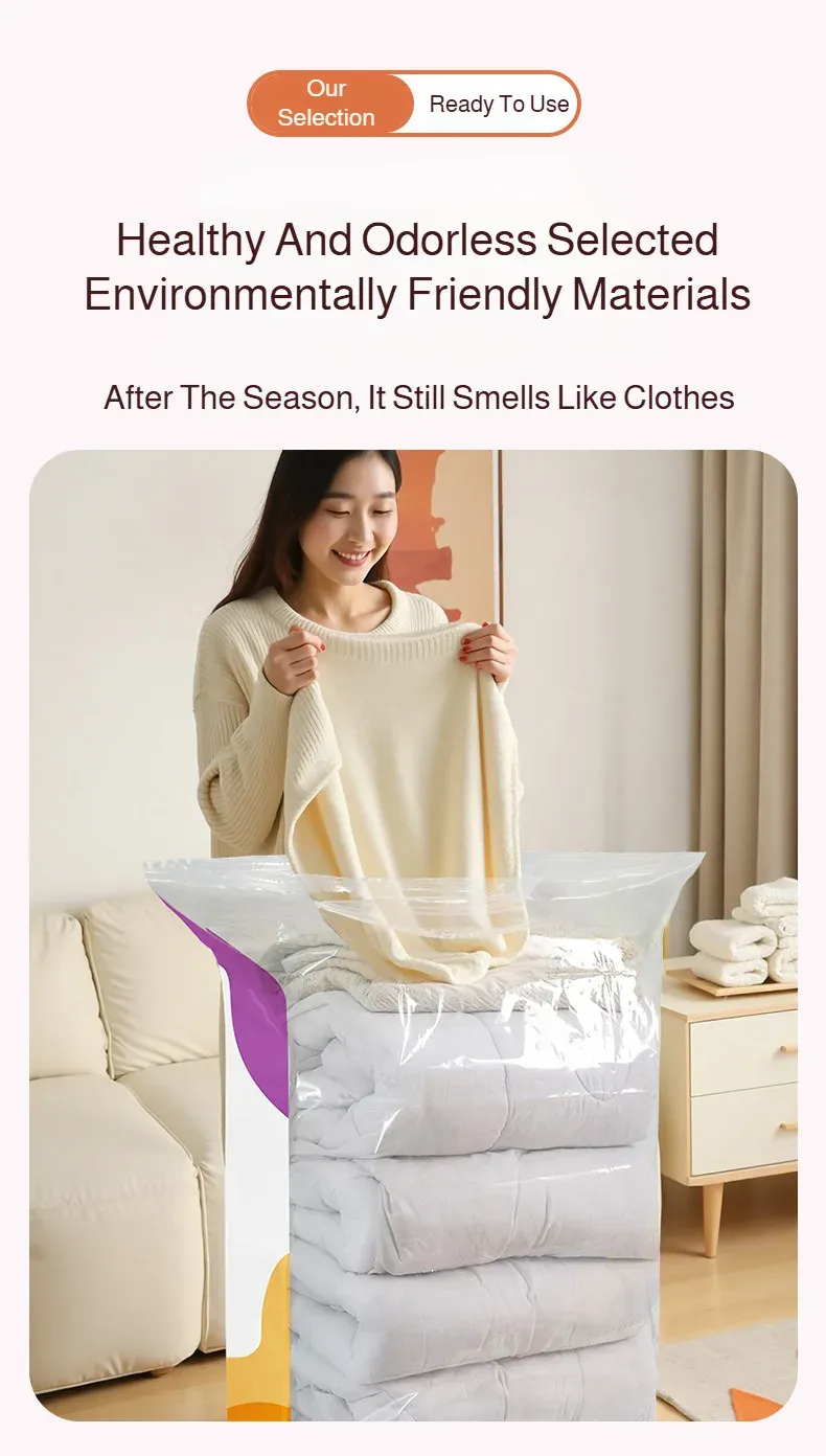 Sac de compression utilisé pour la literie
