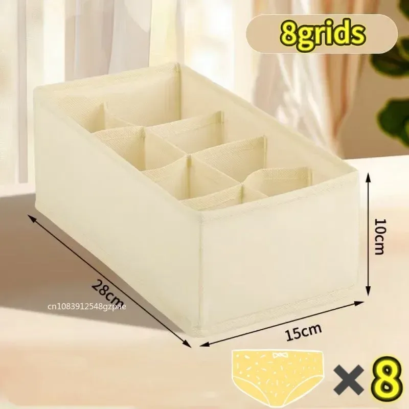 Boîtes de rangement pliables en tissu non tissé pour sous-vêtements, soutiens-gorge et chaussettes 16