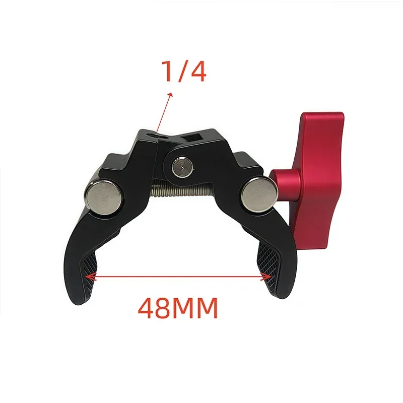 Pince métallique robuste à double rotule et bras magique pour appareil photo reflex, moniteur, éclairage, micro, GoPro et smartphone – Accessoires de photographie 2