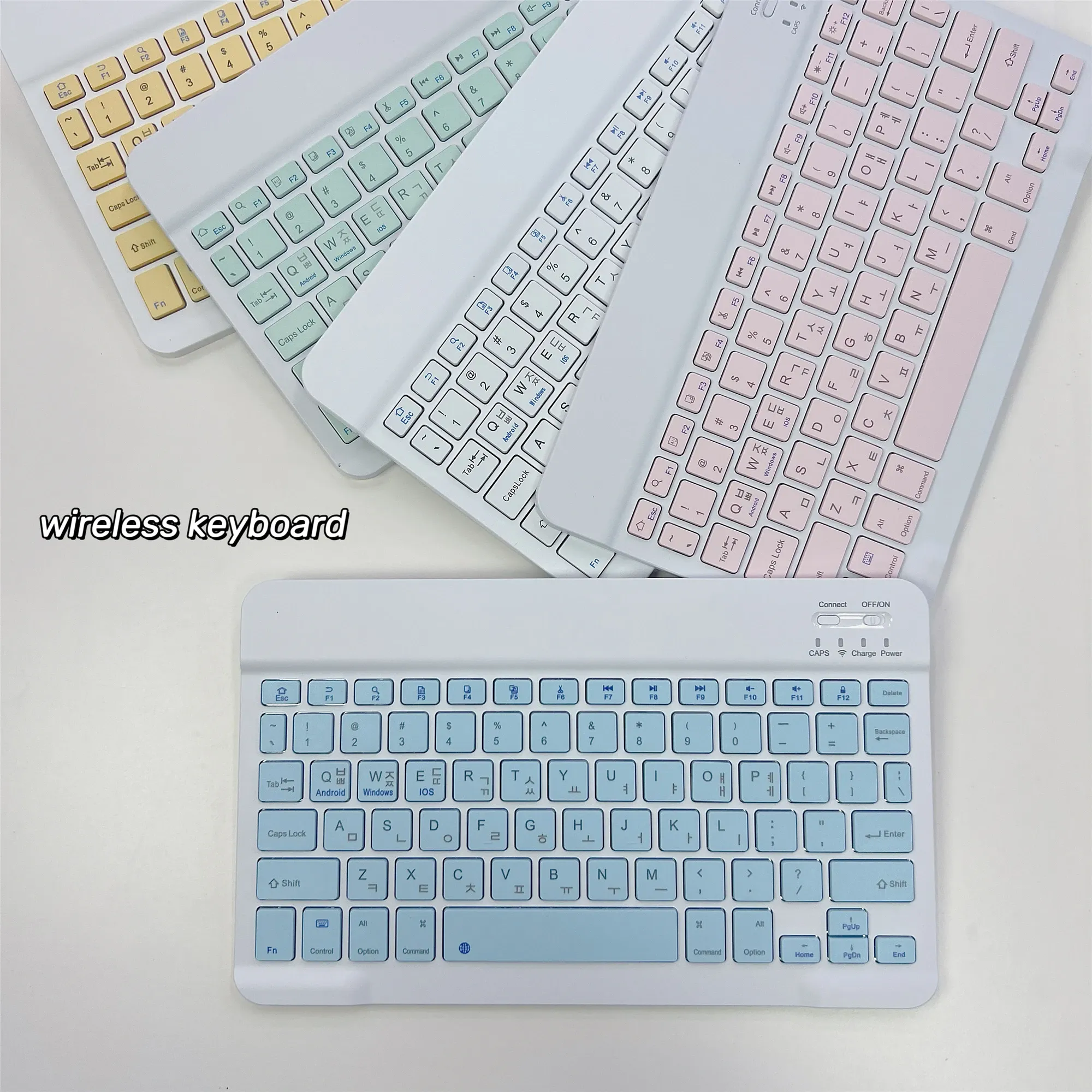 Clavier Bluetooth ultra-fin en coréen, sans fil et rechargeable, compatible iPad et iPhone 3