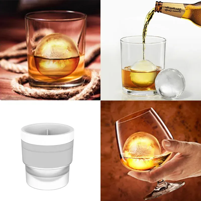 Moule rond en silicone pour boules de glace, bac sphérique pour réfrigérateur, adapté au bar et à la cuisine 2