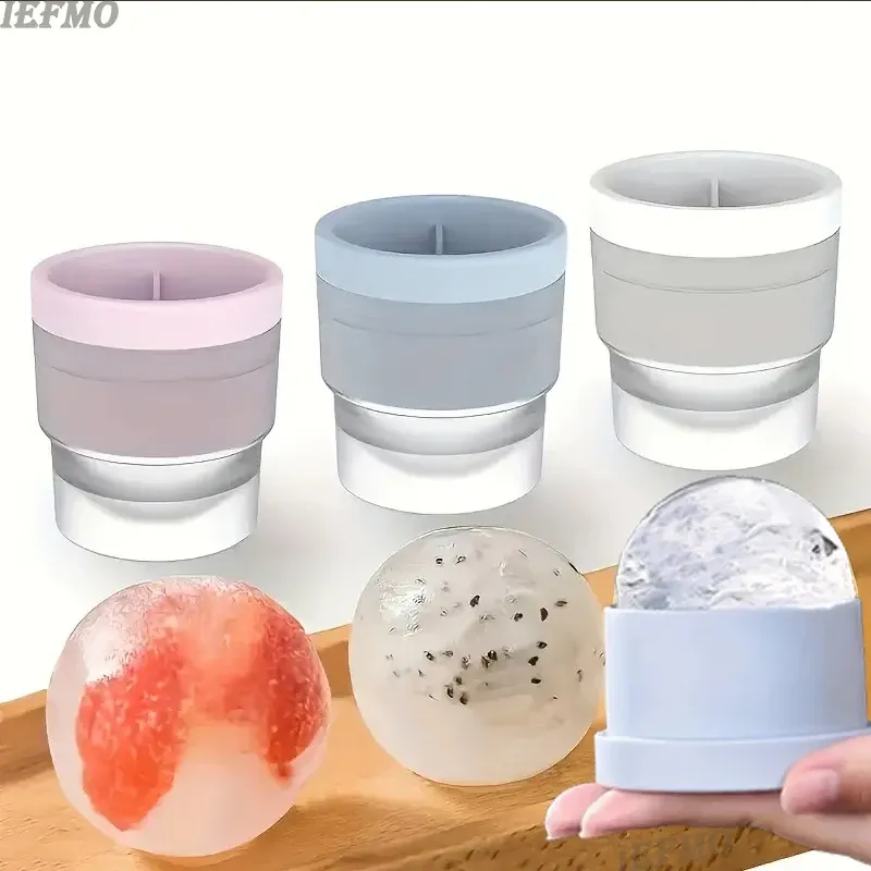 Moule rond en silicone pour boules de glace, bac sphérique pour réfrigérateur, adapté au bar et à la cuisine - Image 1