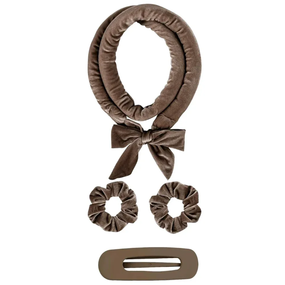 Bigoudis sans chaleur en satin avec bandeau doux, bonnet de nuit pour boucles, outils de coiffure 8