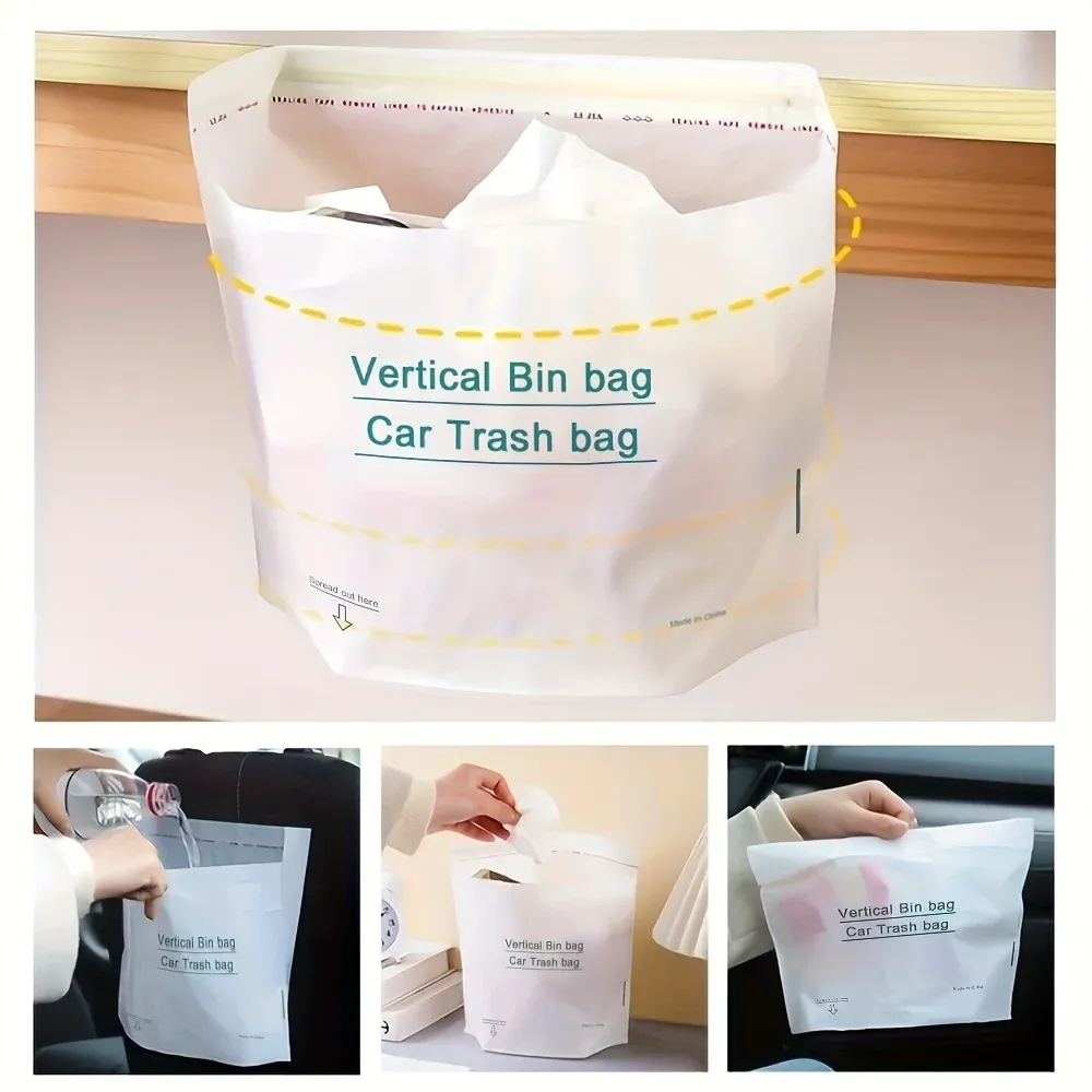 Lot de 60 sacs à vomissement jetables pour voiture, épaissis et résistants, 20,5 x 25 cm 2