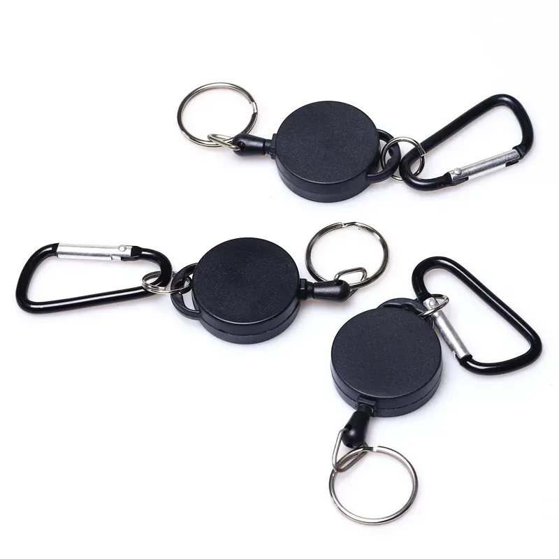 Porte-badge rétractable avec clip et anneau porte-clés 3