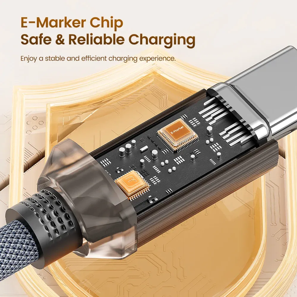 Câble de charge rapide USB-C vers USB-C 100 W Toocki PD pour iPhone 15, chargeur de téléphone Type-C vers Type-C compatible Samsung, Xiaomi et Hoco 5