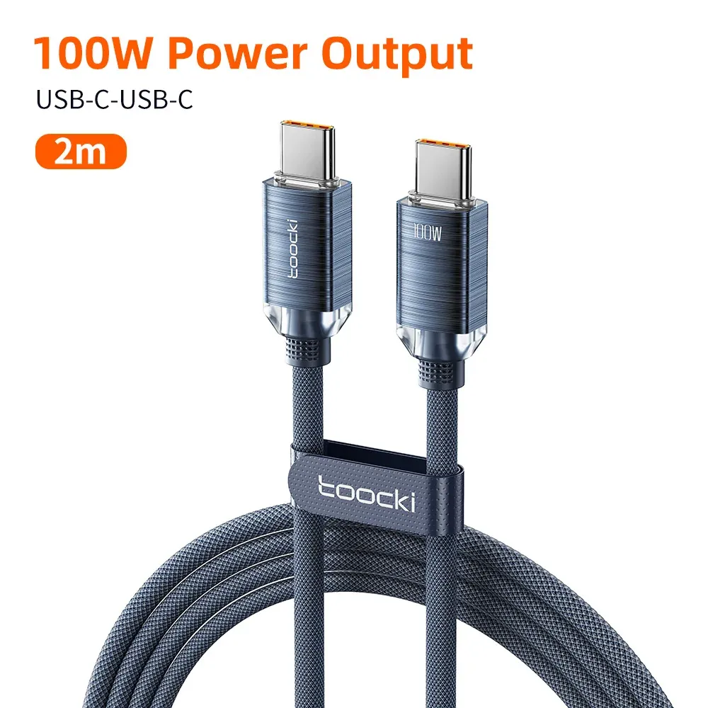 Câble de charge rapide USB-C vers USB-C 100 W Toocki PD pour iPhone 15, chargeur de téléphone Type-C vers Type-C compatible Samsung, Xiaomi et Hoco 11