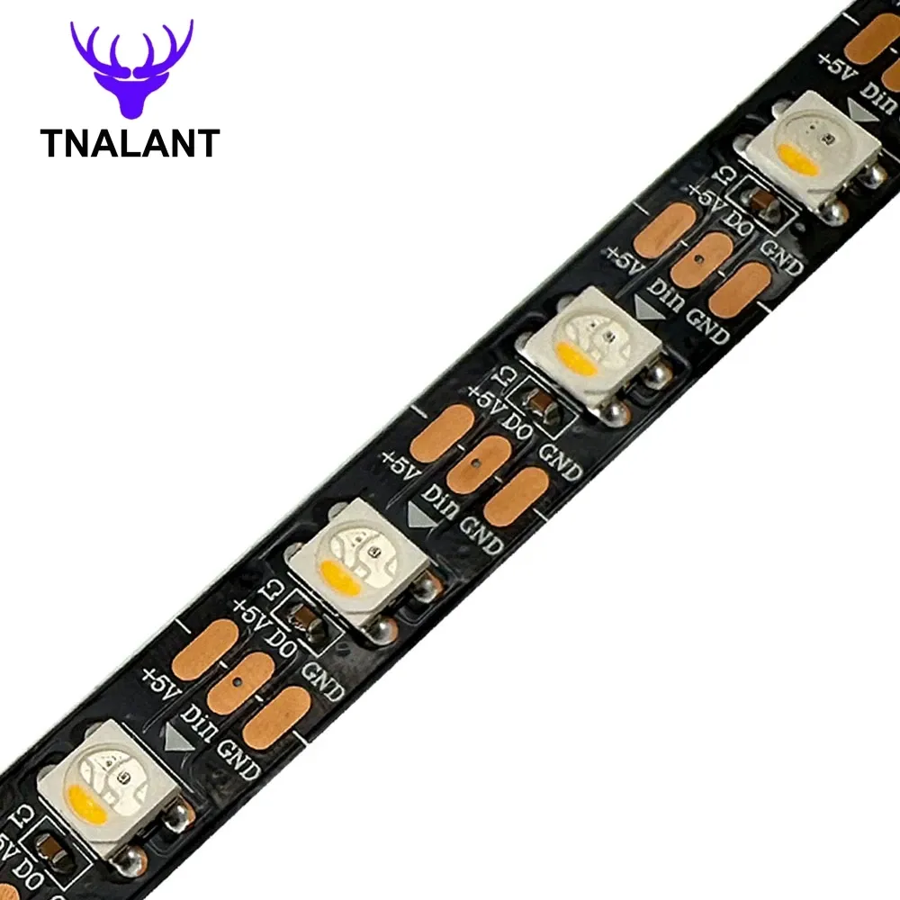Bande LED RGBW 4 en 1 SK6812 adressable individuellement, 30/60/144 LED/m, IP30/65/67, 5 V CC