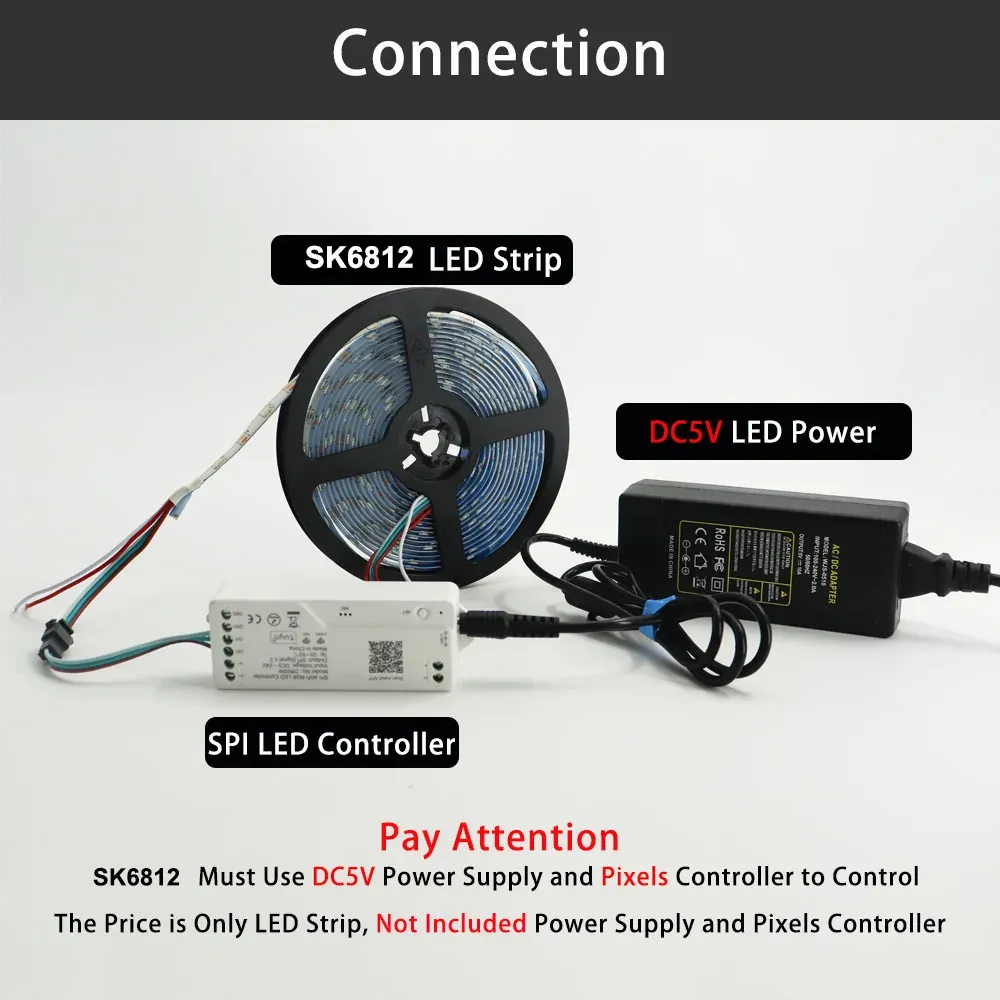 Ruban LED RGBW SK6812 - éclairage