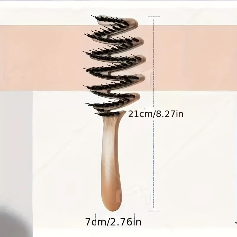 Brosse de massage antistatique pour cuir chevelu à poils doux, de haute qualité, pour cheveux lisses et volumineux, adaptée à tous types de cheveux longs, conception ergonomique 5