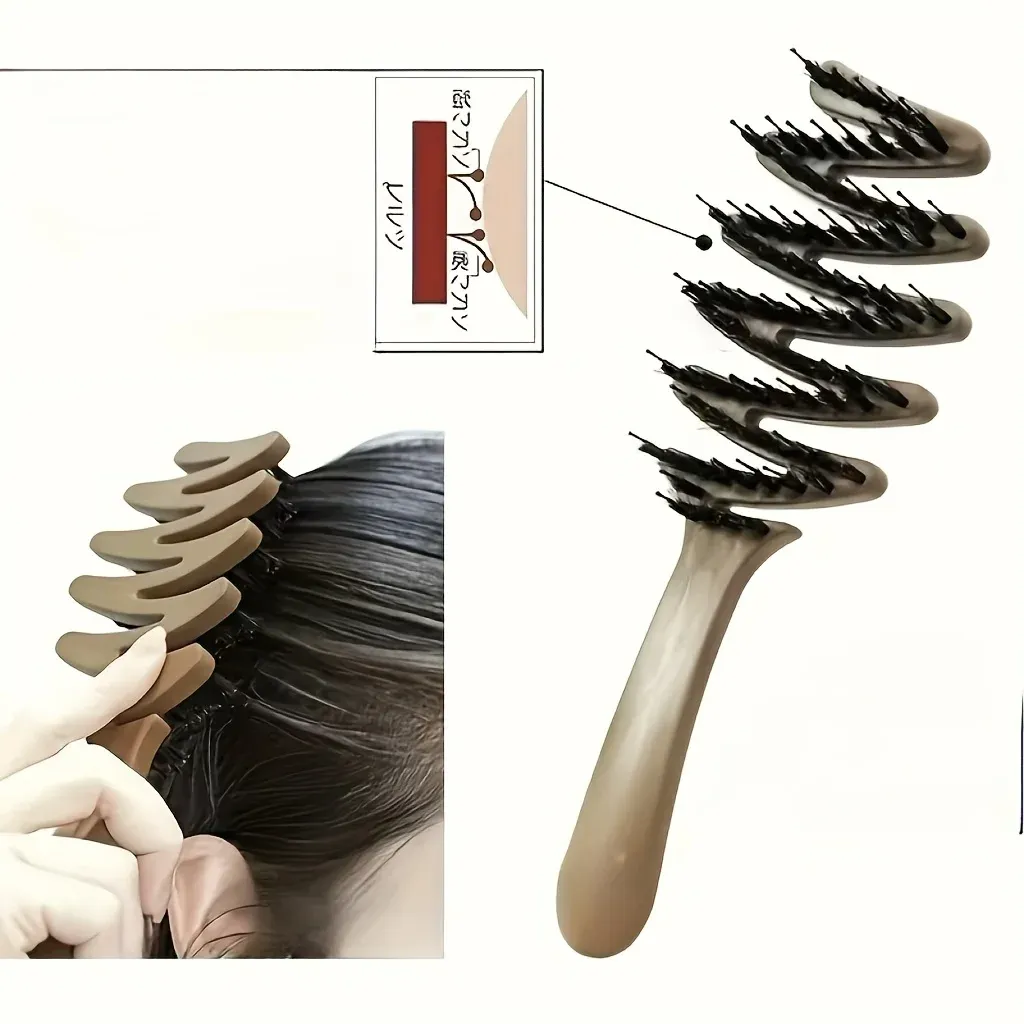 Brosse de massage antistatique pour cuir chevelu à poils doux, de haute qualité, pour cheveux lisses et volumineux, adaptée à tous types de cheveux longs, conception ergonomique 7