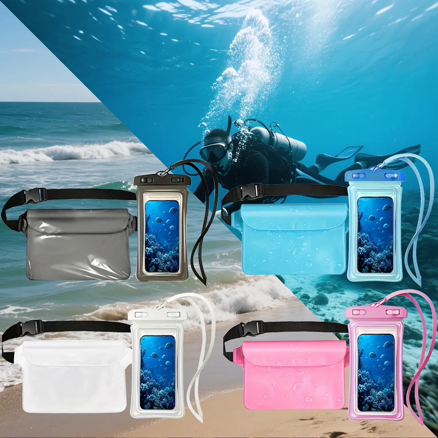 Pochette étanche transparente pour smartphone