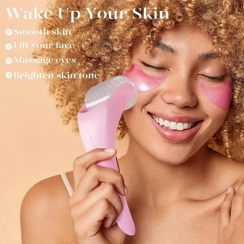 Rouleau de glace pour le visage et les yeux, grand outil de beauté refroidissant pour le visage, masseur portatif, routine de soins de la peau à domicile 2