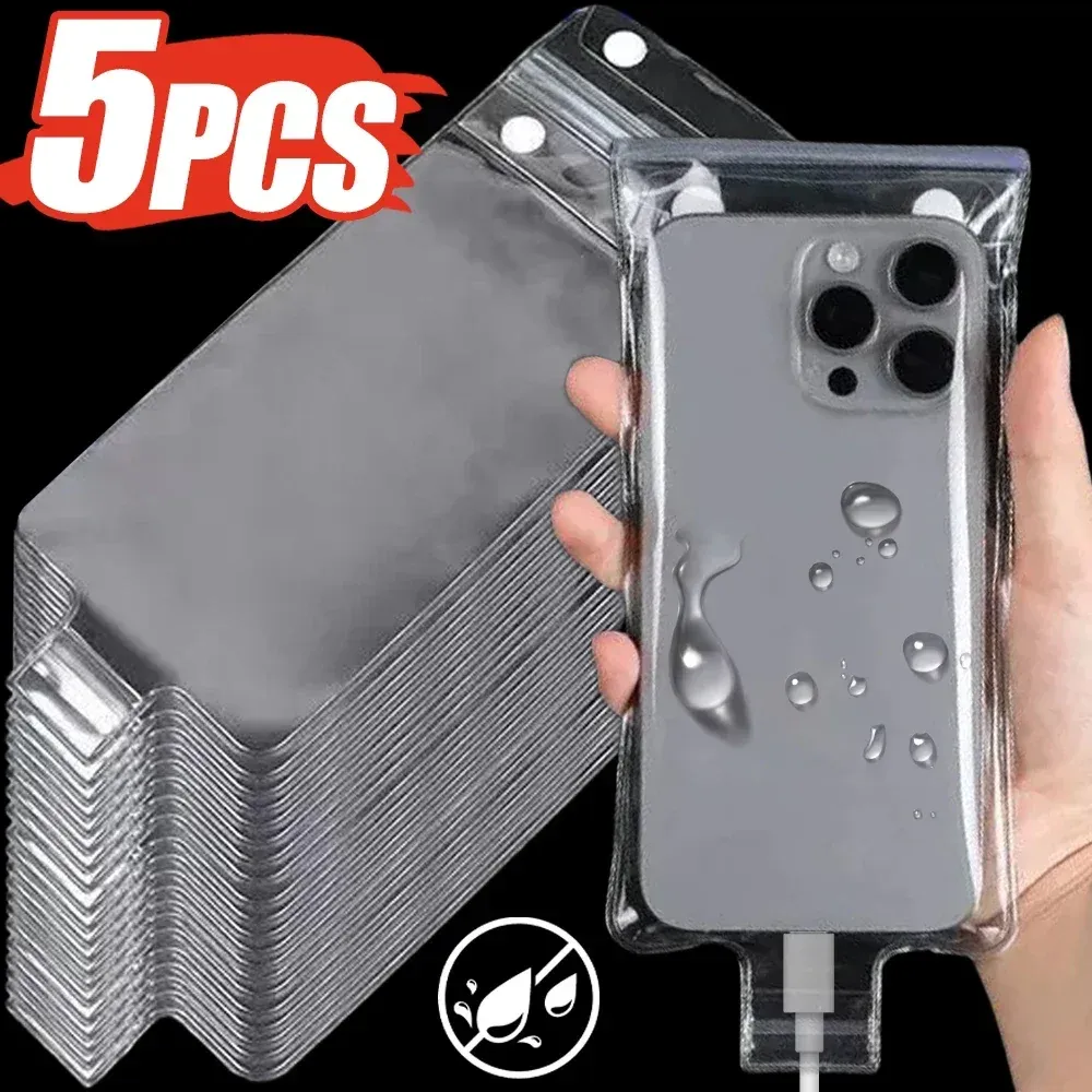 Housse étanche transparente pour téléphone, 5/3/1 pièces, pochette de natation et sous-marine compatible iPhone, Samsung et Xiaomi