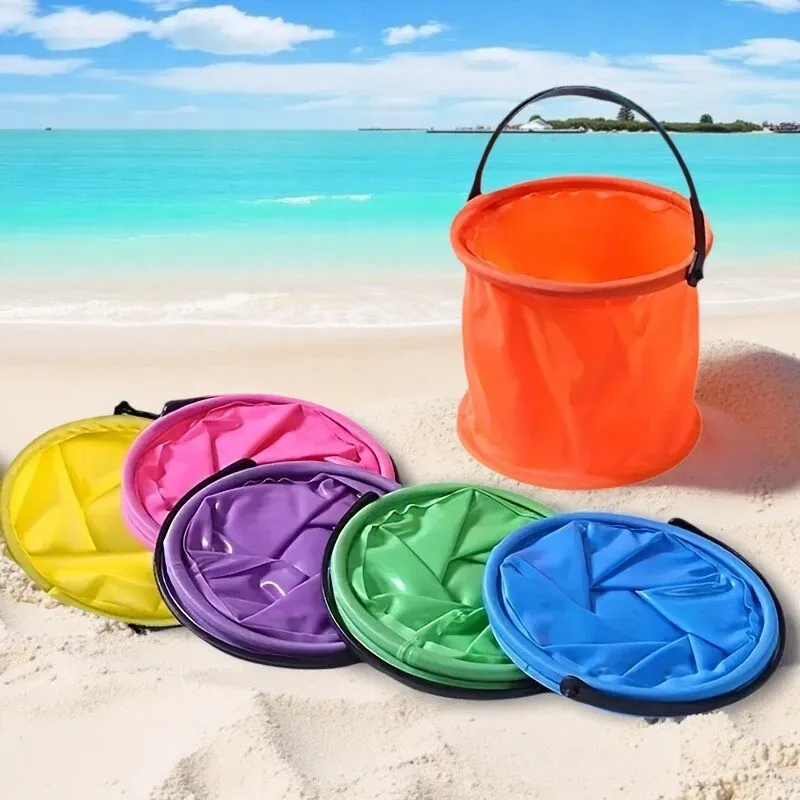 Seau pliable polyvalent durable et portable pour la plage, les voyages et le plein air - Image 1