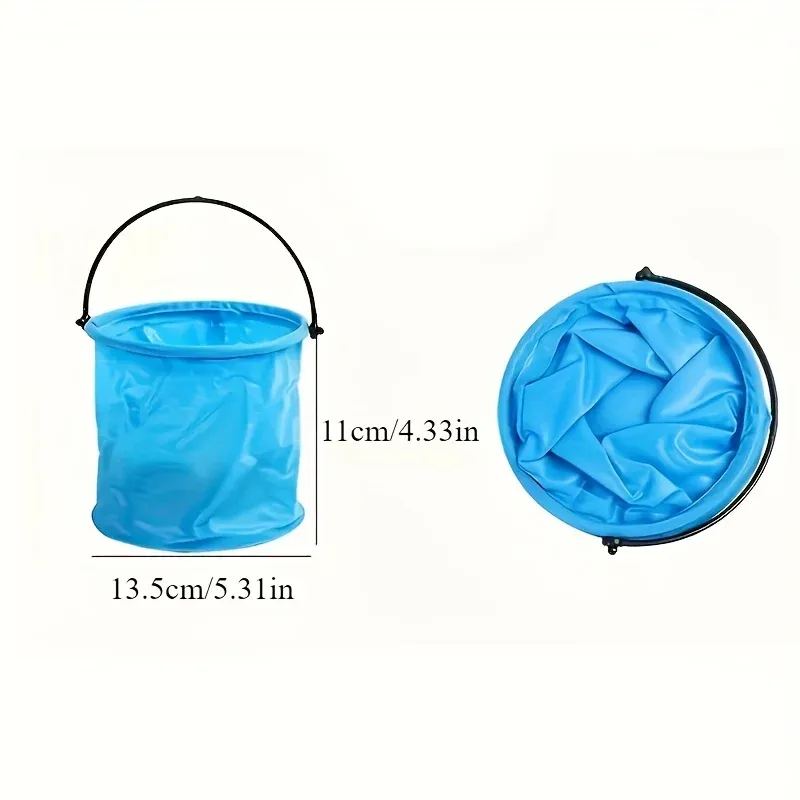 Seau pliable polyvalent, usage pratique