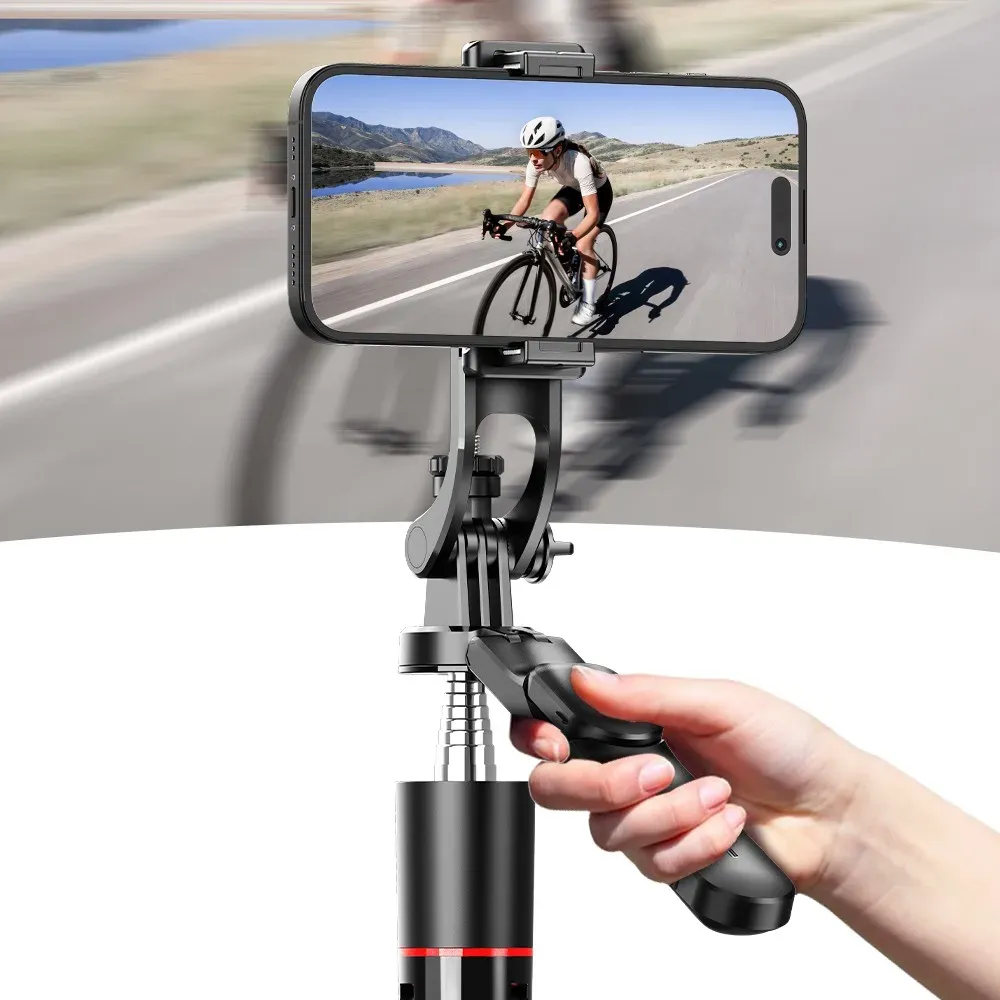 Perche à selfie trépied MEUYAG avec lumière de remplissage, monopode 1708 mm, télécommande Bluetooth, rotation à 360°, filetage 1/4 pouce, pour smartphone 4