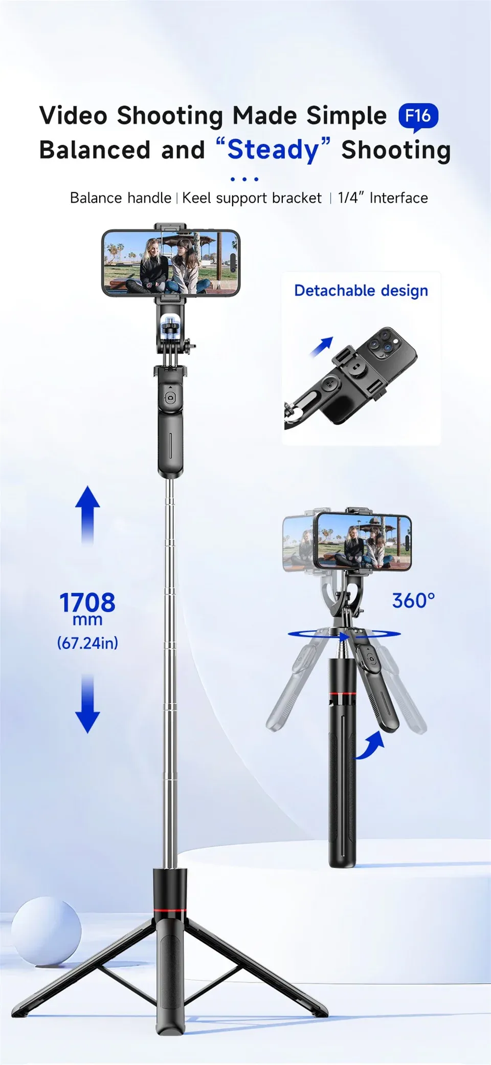 Perche à selfie MEUYAG en situation