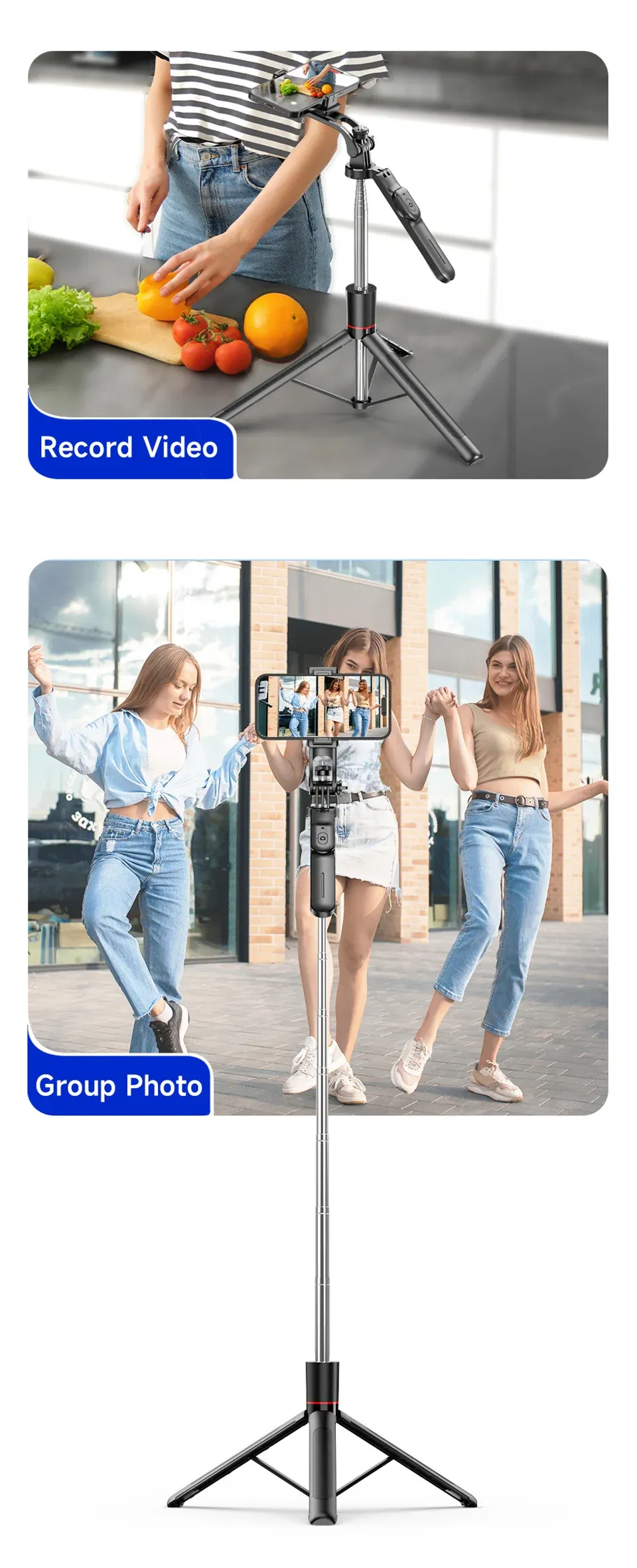 Perche à selfie, finitions soignées