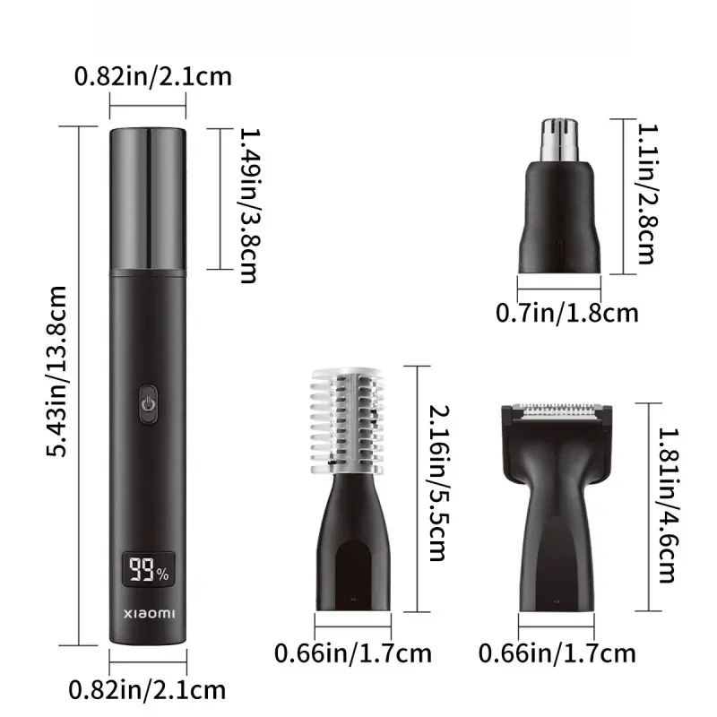 Tondeuse 3 en 1 rechargeable pour nez, oreilles et barbe Xiaomi 2025 pour homme, indolore 7