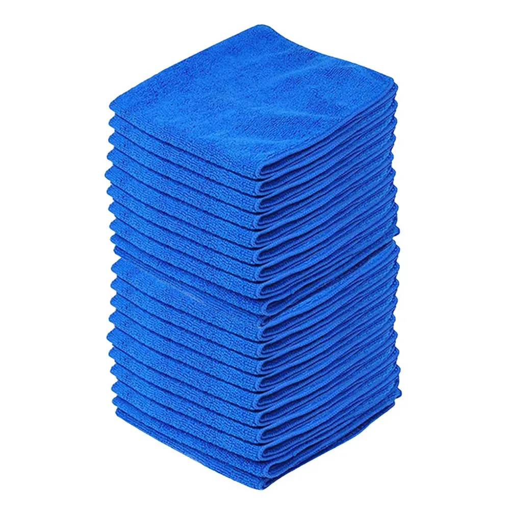Serviette microfibre non pelucheuse, carrée et réutilisable, très absorbante, pour le lavage des vitres de voiture, Everths 5