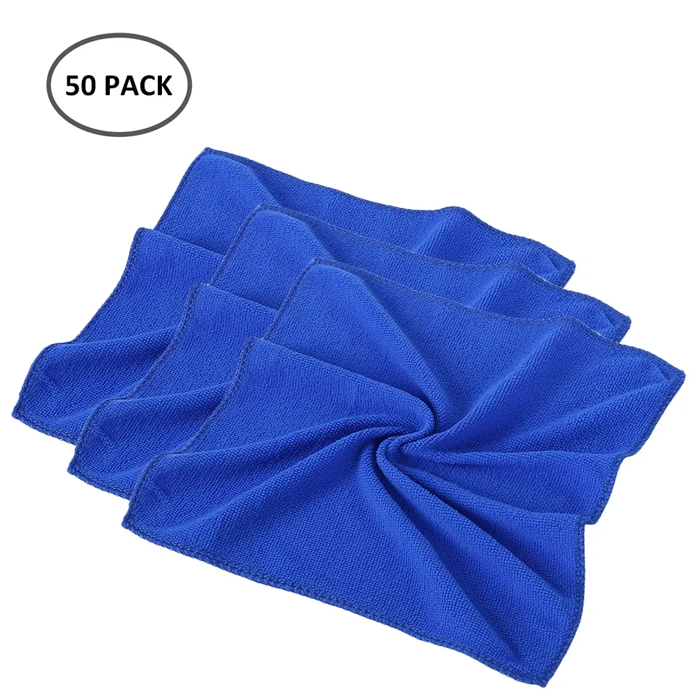 Serviette microfibre non pelucheuse, carrée et réutilisable, très absorbante, pour le lavage des vitres de voiture, Everths 6