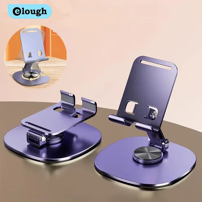 Support de tablette rotatif à 360° pour iPad et iPhone, support de téléphone pliable et portable pour bureau