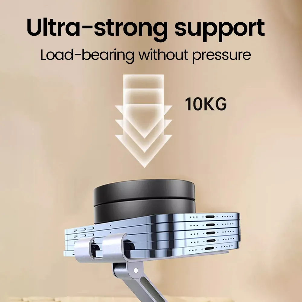 Support de tablette rotatif à 360° pour iPad et iPhone, support de téléphone pliable et portable pour bureau 5