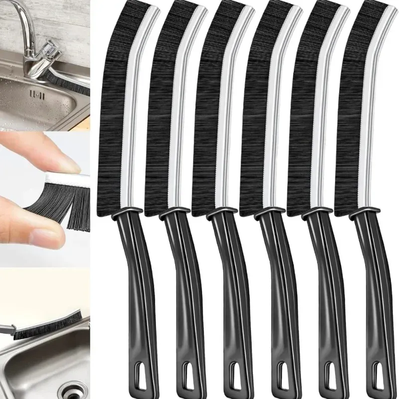 Brosse de nettoyage multi-usages à poils durs pour fentes étroites et joints de carrelage - Image 1