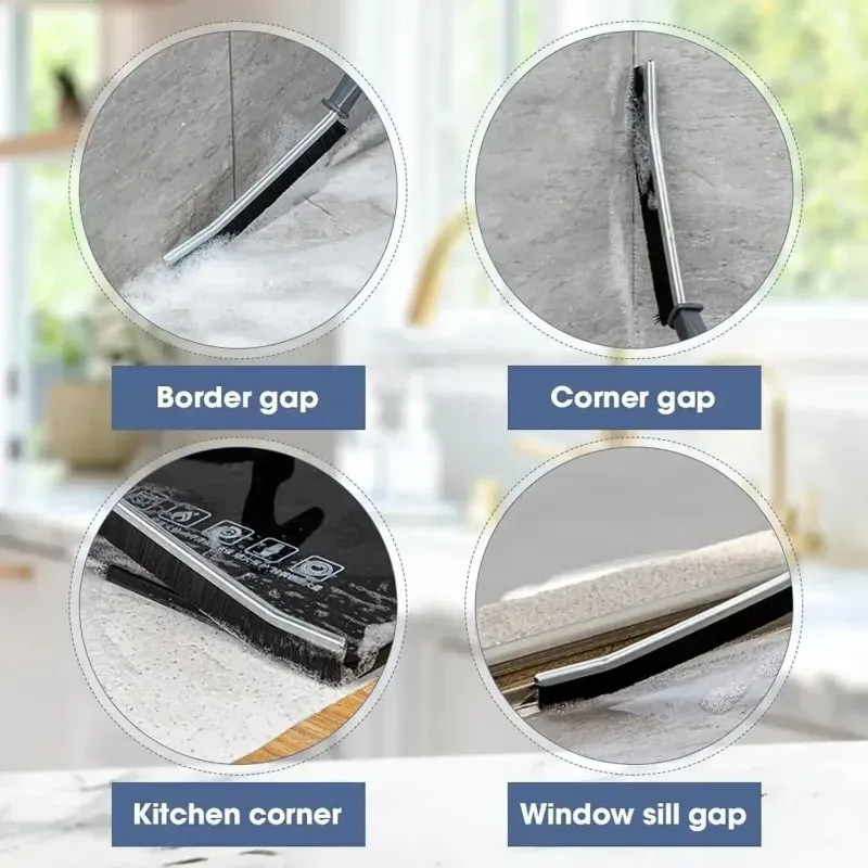 Brosse de nettoyage multi-usages à poils durs pour fentes étroites et joints de carrelage 5