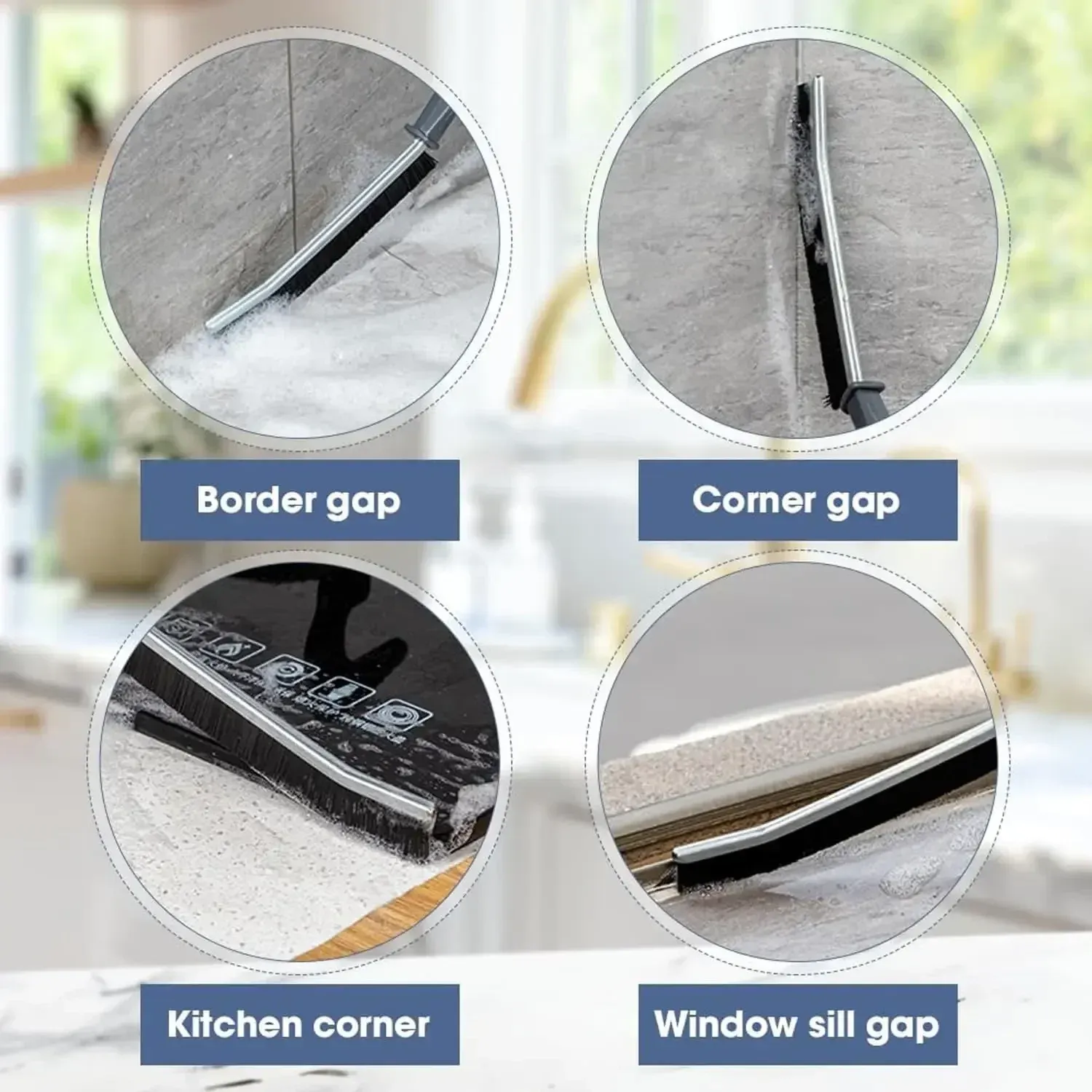 Brosse de nettoyage pour fentes en cuisine