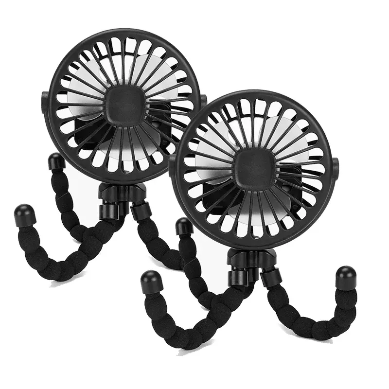 Ventilateur portable rechargeable à clipser pour poussette et chariot bébé, 3 vitesses, batterie 600 mAh, port USB 13