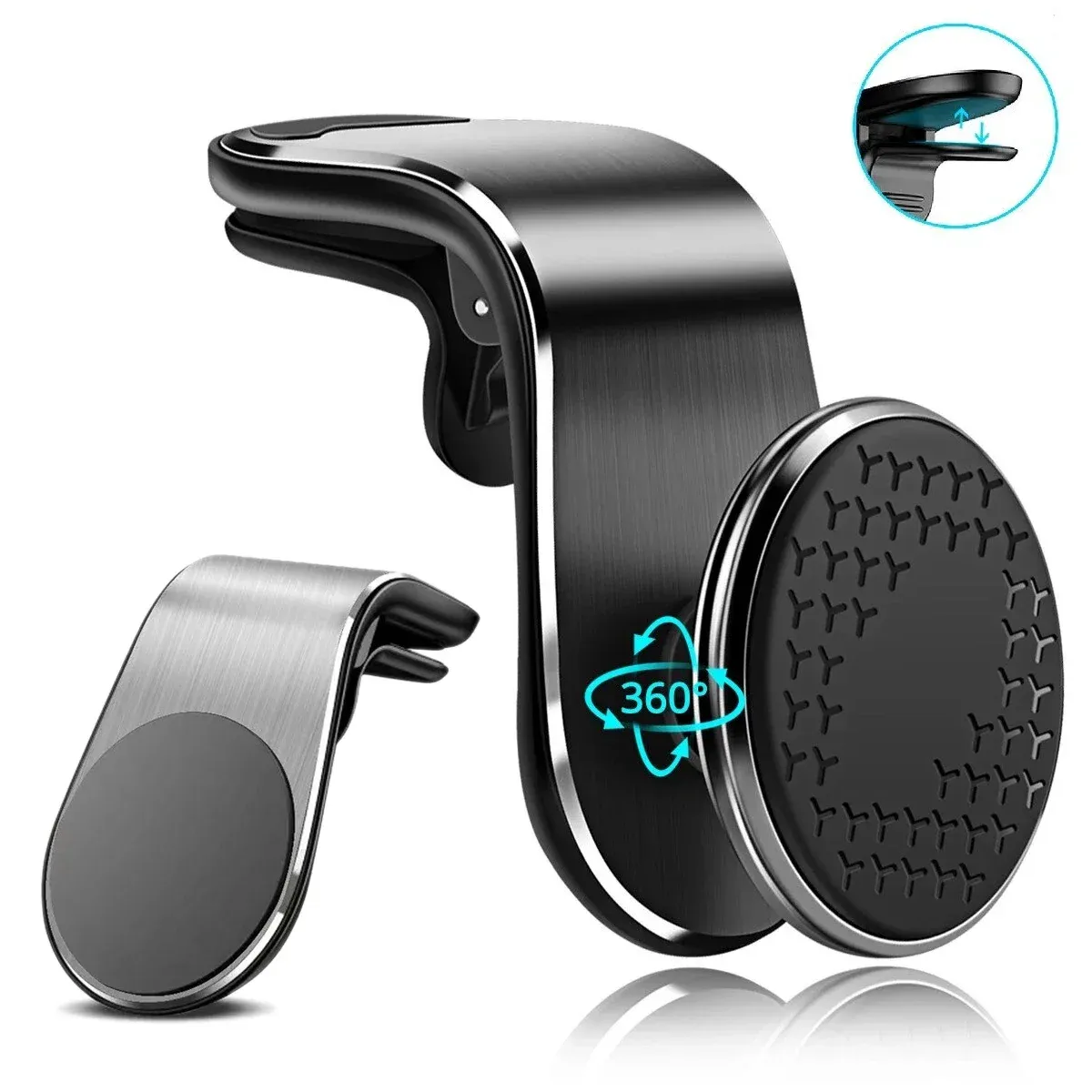 Support magnétique de téléphone pour voiture à fixation sur grille d'aération, compatible iPhone 15, Samsung et Xiaomi 1