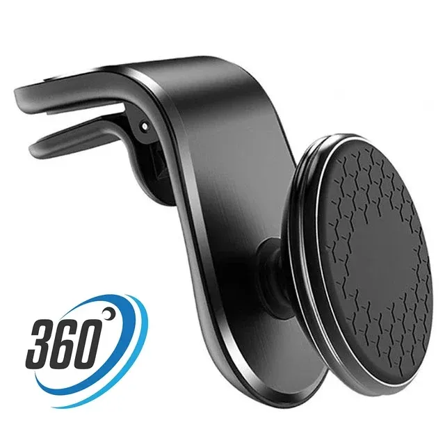 Support magnétique de téléphone pour voiture à fixation sur grille d'aération, compatible iPhone 15, Samsung et Xiaomi 9