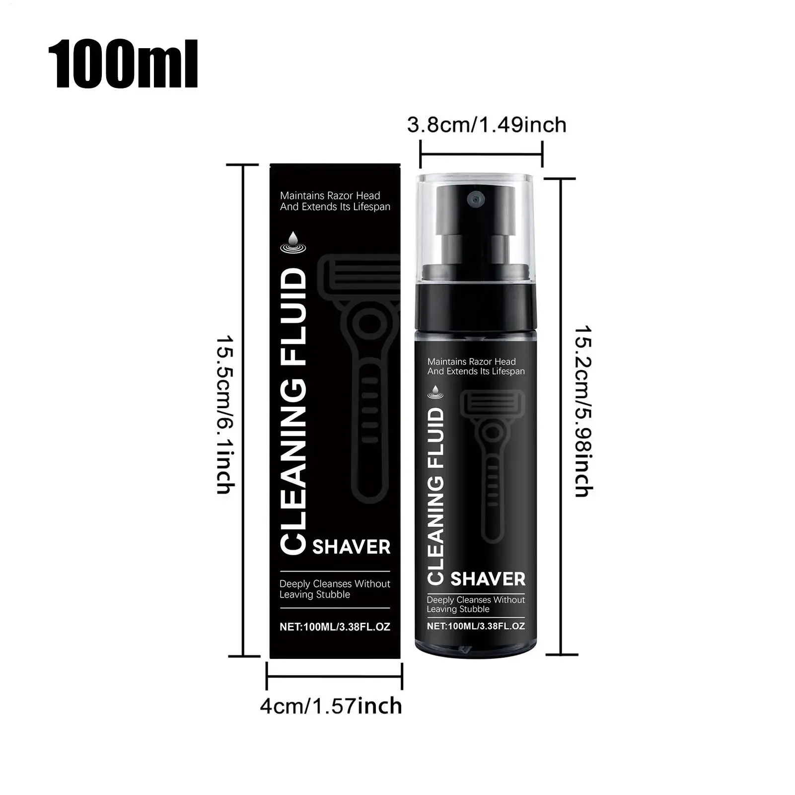 Spray Nettoyant pour Rasoir Électrique 100 ml – Nettoyage, Lubrification et Protection Anti-Rouille pour Tondeuses à Barbe 6