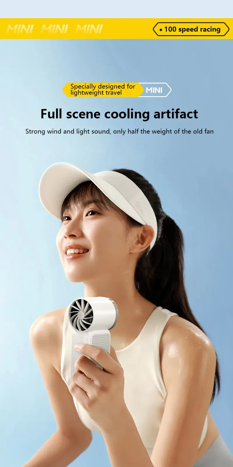 Mini ventilateur portable, finition