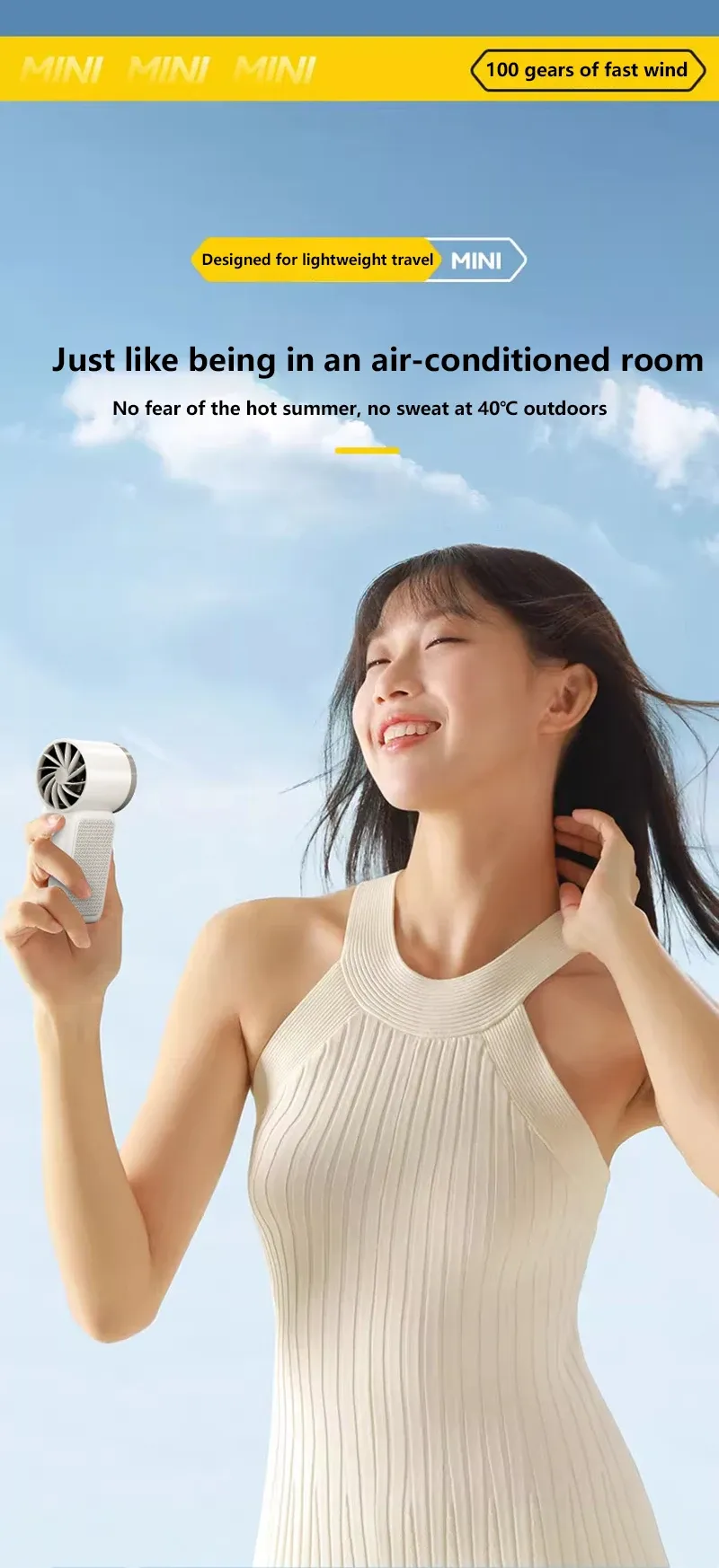 Mini ventilateur portable, design