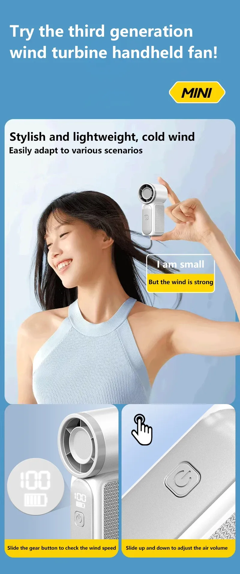 Détail du mini ventilateur