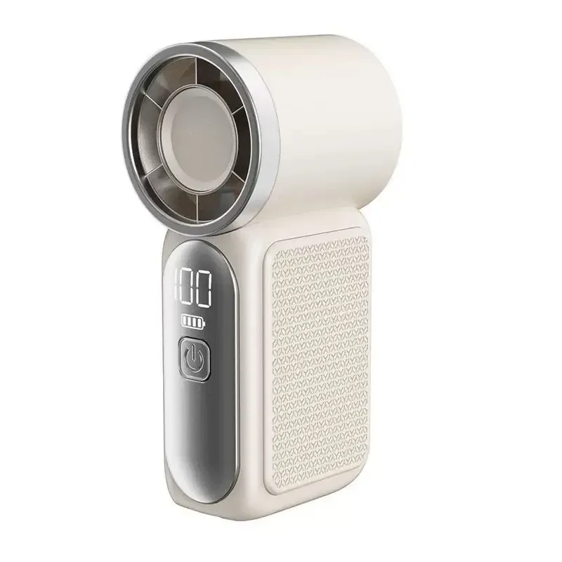 Mini ventilateur portable rechargeable USB-C, 5 vitesses, affichage numérique, pour bureau et extérieur 7