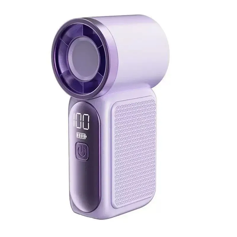 Mini ventilateur portable rechargeable USB-C, 5 vitesses, affichage numérique, pour bureau et extérieur 9